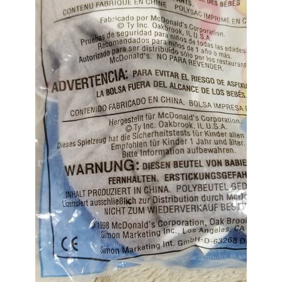 McDonalds TY Toy Animal Doby & Mel 1998 Plush Vintage New Sealed - Picture 6 of 8